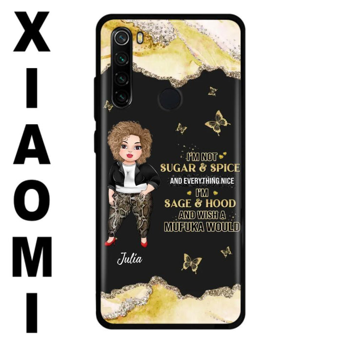 Custom Personalized Chubby Girl Phone Case for Xiaomi/ Oppo/ Huawei - Gift Idea For Friends/ Birthday - I'm Sage & Hood And Wish A Mufuka Would