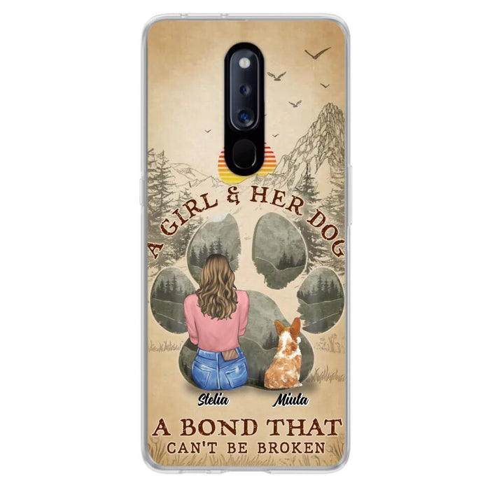 Custom Personalized Pet Mom Phone Case - Gifts For Pet Lovers With Upto 4 Pets - A Girl And Her Dog A Bond That Can't Be Broken - Case For Oppo, Xiaomi & Huawei