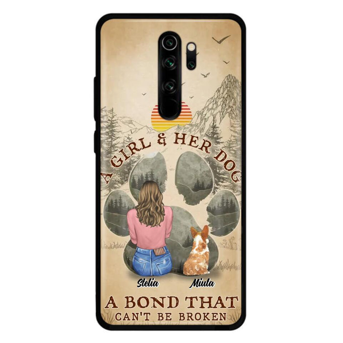 Custom Personalized Pet Mom Phone Case - Gifts For Pet Lovers With Upto 4 Pets - A Girl And Her Dog A Bond That Can't Be Broken - Case For Oppo, Xiaomi & Huawei