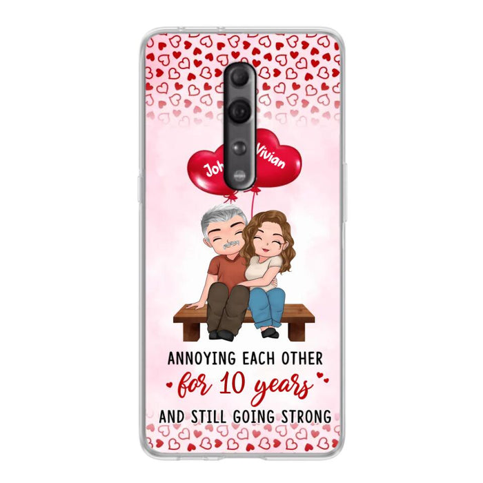 Custom Personalized Couple Phone Case - Gift Idea For Couple - Mother's Day Gift For Wife From Husband - Annoying Each Other For 15 Years And Still Going Strong - Case For Oppo, Xiaomi & Huawei