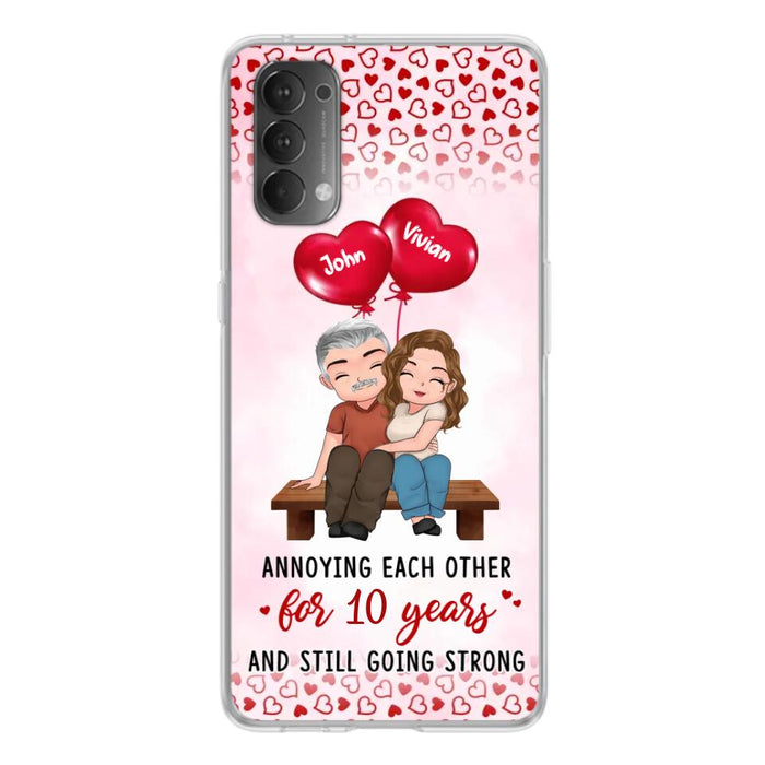 Custom Personalized Couple Phone Case - Gift Idea For Couple - Mother's Day Gift For Wife From Husband - Annoying Each Other For 15 Years And Still Going Strong - Case For Oppo, Xiaomi & Huawei