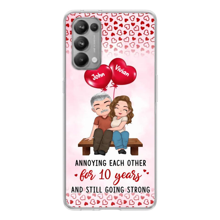 Custom Personalized Couple Phone Case - Gift Idea For Couple - Mother's Day Gift For Wife From Husband - Annoying Each Other For 15 Years And Still Going Strong - Case For Oppo, Xiaomi & Huawei