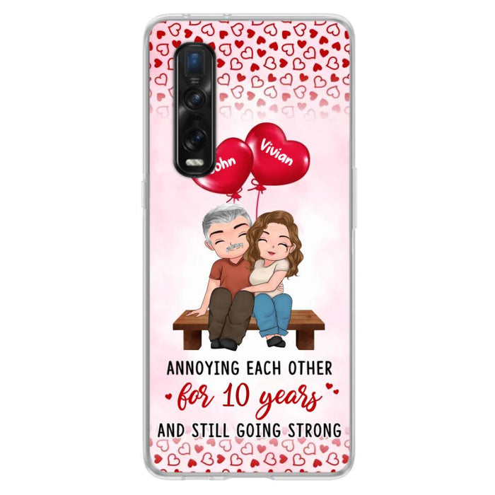 Custom Personalized Couple Phone Case - Gift Idea For Couple - Mother's Day Gift For Wife From Husband - Annoying Each Other For 15 Years And Still Going Strong - Case For Oppo, Xiaomi & Huawei