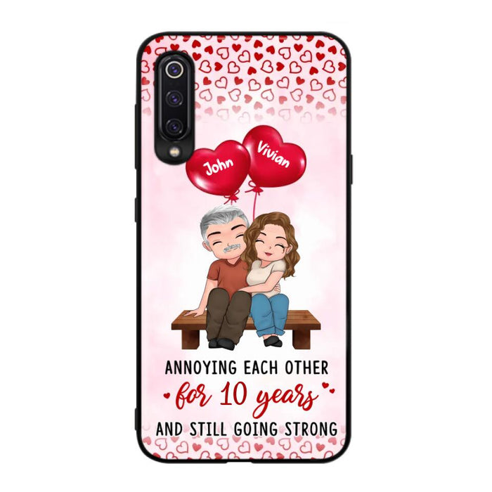 Custom Personalized Couple Phone Case - Gift Idea For Couple - Mother's Day Gift For Wife From Husband - Annoying Each Other For 15 Years And Still Going Strong - Case For Oppo, Xiaomi & Huawei