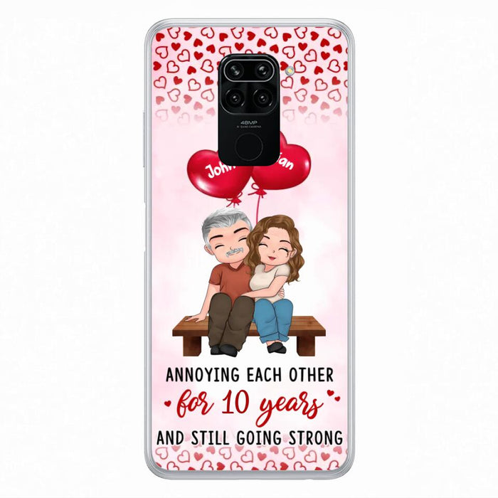 Custom Personalized Couple Phone Case - Gift Idea For Couple - Mother's Day Gift For Wife From Husband - Annoying Each Other For 15 Years And Still Going Strong - Case For Oppo, Xiaomi & Huawei