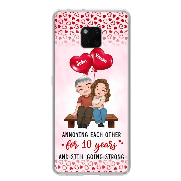 Custom Personalized Couple Phone Case - Gift Idea For Couple - Mother's Day Gift For Wife From Husband - Annoying Each Other For 15 Years And Still Going Strong - Case For Oppo, Xiaomi & Huawei