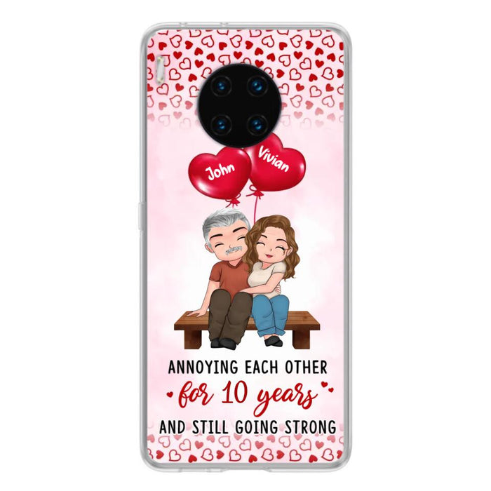 Custom Personalized Couple Phone Case - Gift Idea For Couple - Mother's Day Gift For Wife From Husband - Annoying Each Other For 15 Years And Still Going Strong - Case For Oppo, Xiaomi & Huawei