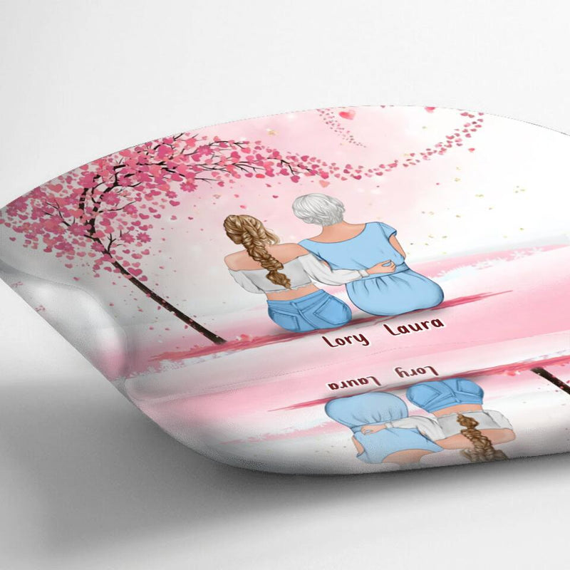 Personalized Mom And Daughter Pillow Cover/Quilt/Fleece Throw Blanket - Mother's Day Gift Idea - Up to 4 Daughters - The Love Between Mother & Daughter Is Forever
