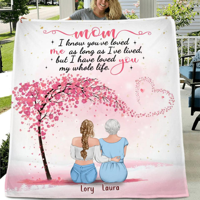 Custom Personalized Mom And Daughter Pillow Cover/ Single Layer Fleece Blanket/ Quilt Blanket - Mother's Day Gift Idea - Upto 4 Daughters - The Love Between Mother & Daughter Is Forever