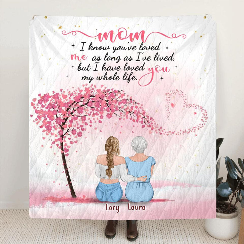 Personalized Mom And Daughter Pillow Cover/Quilt/Fleece Throw Blanket - Mother's Day Gift Idea - Up to 4 Daughters - The Love Between Mother & Daughter Is Forever