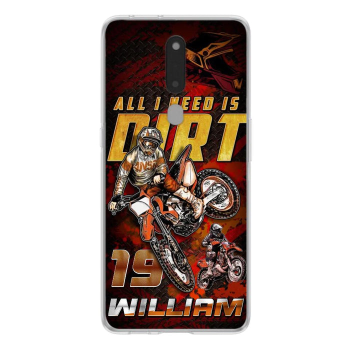 Custom Personalized Motocross Phone Case - Gift Idea For Motocross Lover - All I Need Is Dirt - Case For Xiaomi, Oppo And Huawei