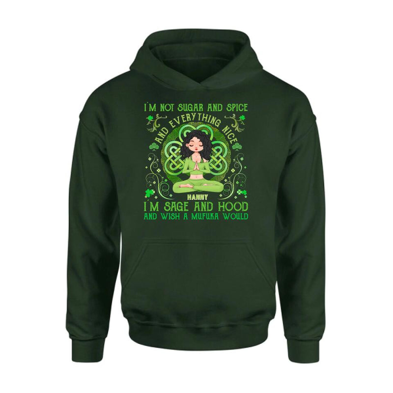Personalized Irish Girl Yoga Shirt - Gift Idea For St Patrick's Day - I'm Sage And HoodAnd Wish A Mufuka Would