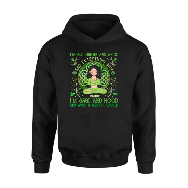 Personalized Irish Girl Yoga Shirt - Gift Idea For St Patrick's Day - I'm Sage And HoodAnd Wish A Mufuka Would