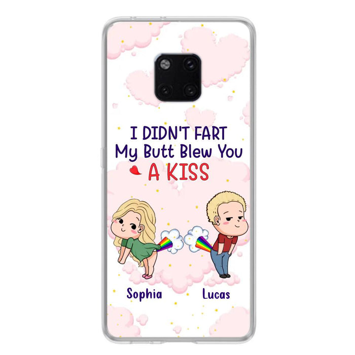 Custom Personalized Fart Couple Phone Case - Funny Valentine's Day Gift For Couple - I Didn't Fart My Butt Blew You A Kiss - Case For Xiaomi, Oppo And Huawei