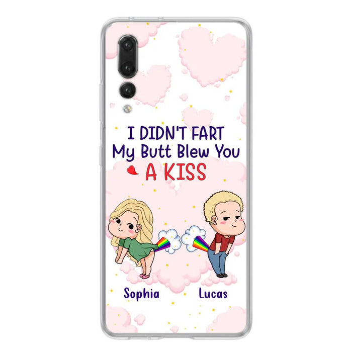 Custom Personalized Fart Couple Phone Case - Funny Valentine's Day Gift For Couple - I Didn't Fart My Butt Blew You A Kiss - Case For Xiaomi, Oppo And Huawei