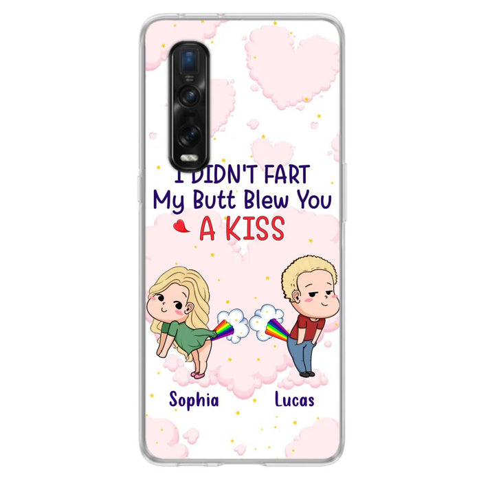 Custom Personalized Fart Couple Phone Case - Funny Valentine's Day Gift For Couple - I Didn't Fart My Butt Blew You A Kiss - Case For Xiaomi, Oppo And Huawei