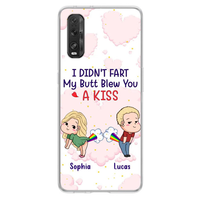 Custom Personalized Fart Couple Phone Case - Funny Valentine's Day Gift For Couple - I Didn't Fart My Butt Blew You A Kiss - Case For Xiaomi, Oppo And Huawei