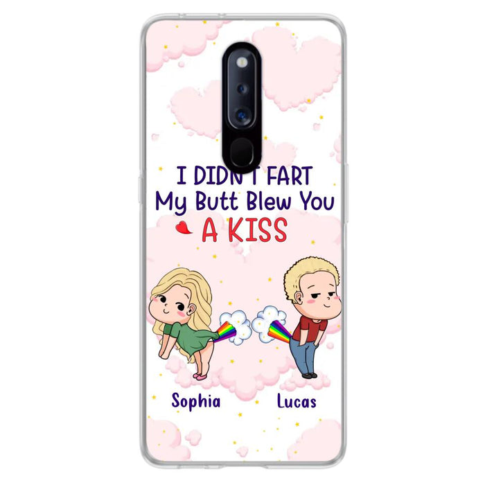 Custom Personalized Fart Couple Phone Case - Funny Valentine's Day Gift For Couple - I Didn't Fart My Butt Blew You A Kiss - Case For Xiaomi, Oppo And Huawei