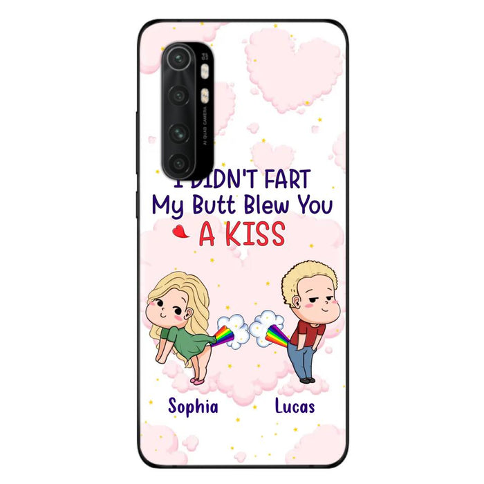 Custom Personalized Fart Couple Phone Case - Funny Valentine's Day Gift For Couple - I Didn't Fart My Butt Blew You A Kiss - Case For Xiaomi, Oppo And Huawei