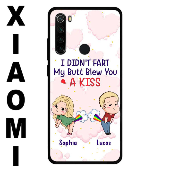 Custom Personalized Fart Couple Phone Case - Funny Valentine's Day Gift For Couple - I Didn't Fart My Butt Blew You A Kiss - Case For Xiaomi, Oppo And Huawei