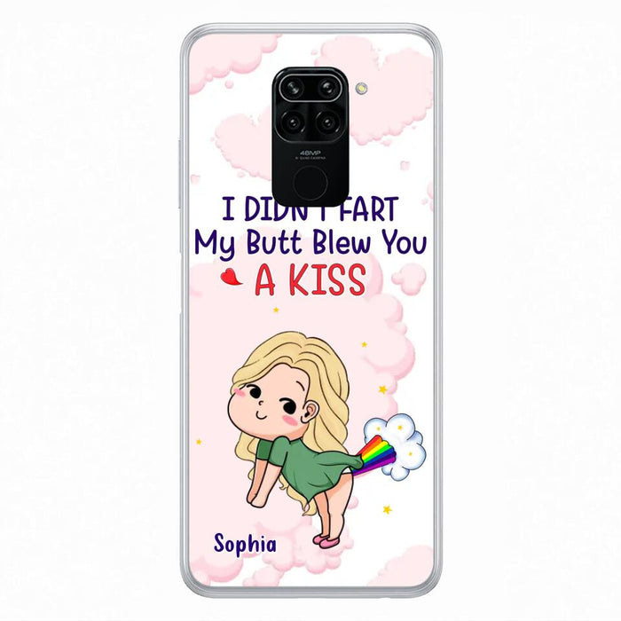 Personalized Fart Couple Phone Case - Funny Valentine's Day Gift For Couple - I Didn't Fart My Butt Blew You A Kiss - Case For Xiaomi, Oppo And Huawei