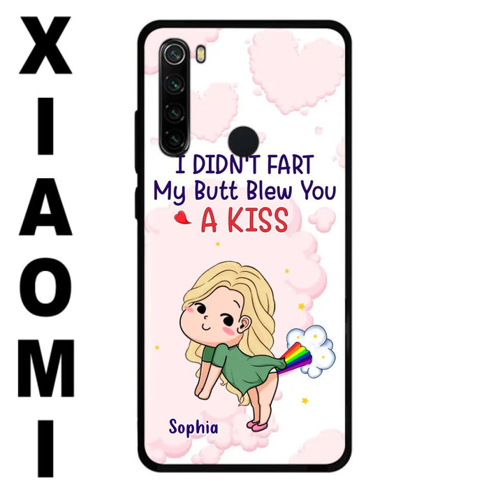 Personalized Fart Couple Phone Case - Funny Valentine's Day Gift For Couple - I Didn't Fart My Butt Blew You A Kiss - Case For Xiaomi, Oppo And Huawei