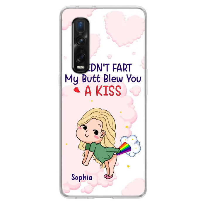 Personalized Fart Couple Phone Case - Funny Valentine's Day Gift For Couple - I Didn't Fart My Butt Blew You A Kiss - Case For Xiaomi, Oppo And Huawei