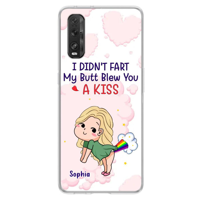 Personalized Fart Couple Phone Case - Funny Valentine's Day Gift For Couple - I Didn't Fart My Butt Blew You A Kiss - Case For Xiaomi, Oppo And Huawei