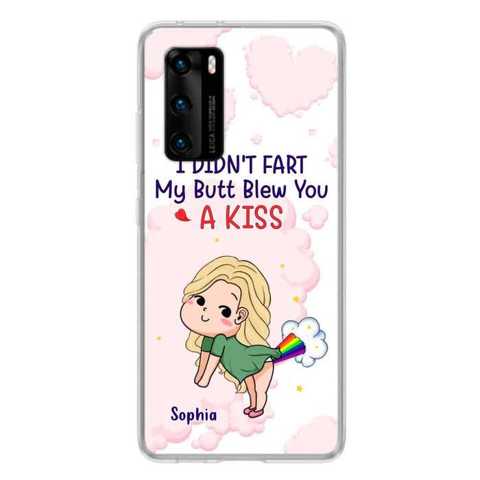 Personalized Fart Couple Phone Case - Funny Valentine's Day Gift For Couple - I Didn't Fart My Butt Blew You A Kiss - Case For Xiaomi, Oppo And Huawei