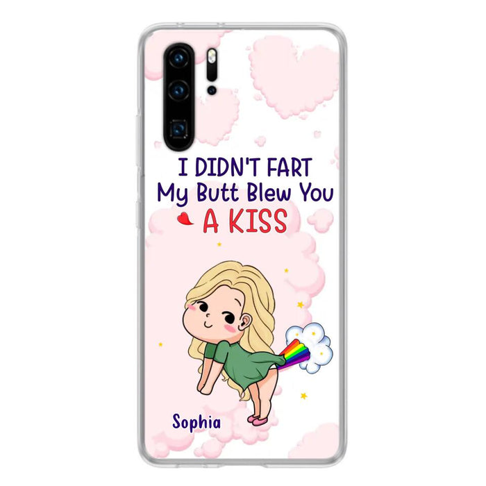 Personalized Fart Couple Phone Case - Funny Valentine's Day Gift For Couple - I Didn't Fart My Butt Blew You A Kiss - Case For Xiaomi, Oppo And Huawei