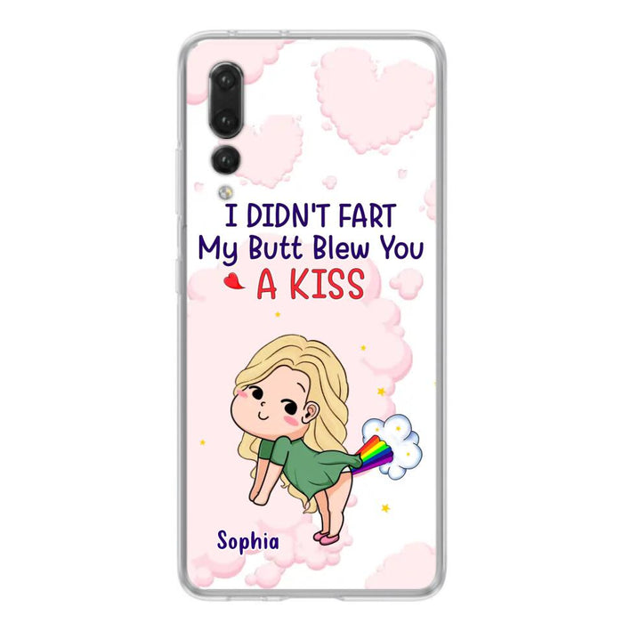 Personalized Fart Couple Phone Case - Funny Valentine's Day Gift For Couple - I Didn't Fart My Butt Blew You A Kiss - Case For Xiaomi, Oppo And Huawei