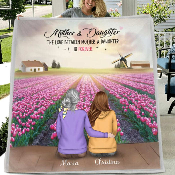 Custom Personalized Mom and Daughter Quilt/Fleece Blanket - Personalized Gift From Daughter To Mom, Mother's Day Gift