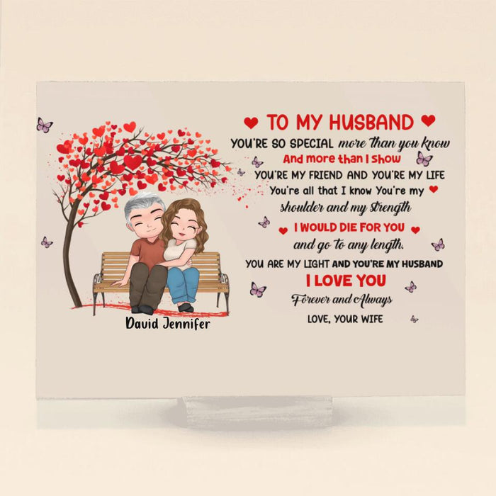 Custom Personalized Couple Acrylic Plaque - Gift Idea For Couple/Valentine's Day - To My Husband You're So Special More Than You Know