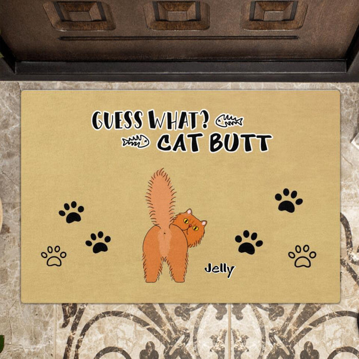 Custom Personalized Cat Butt Doormat - Upto 5 Cats - Best Gift For Cat Lover