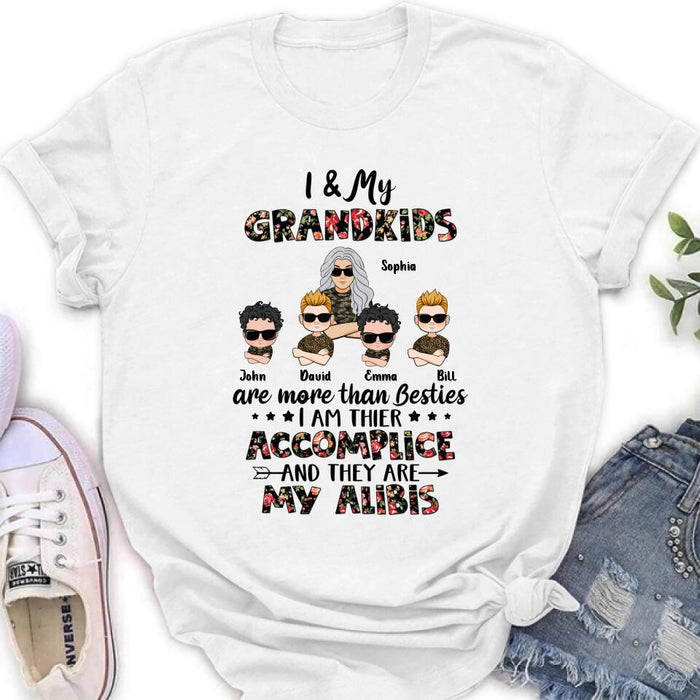 Custom Personalized Grandma & Grandkids T-shirt - Gift Idea For Grandma/ Grandkid - I & My Grandkids Are More Than Besties