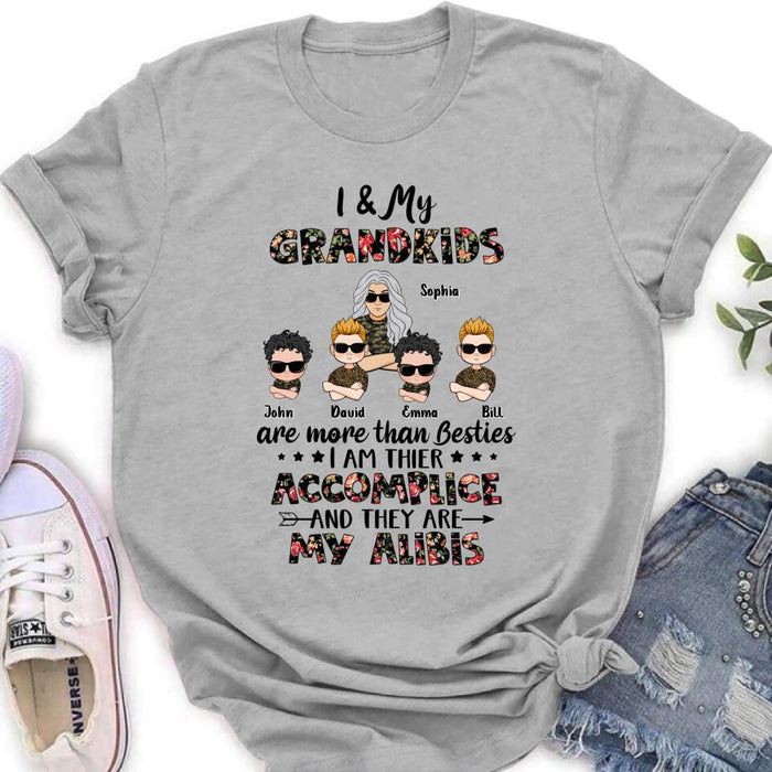 Custom Personalized Grandma & Grandkids T-shirt - Gift Idea For Grandma/ Grandkid - I & My Grandkids Are More Than Besties