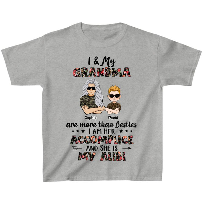 Custom Personalized Grandma & Grandkids T-shirt - Gift Idea For Grandma/ Grandkid - I & My Grandkids Are More Than Besties