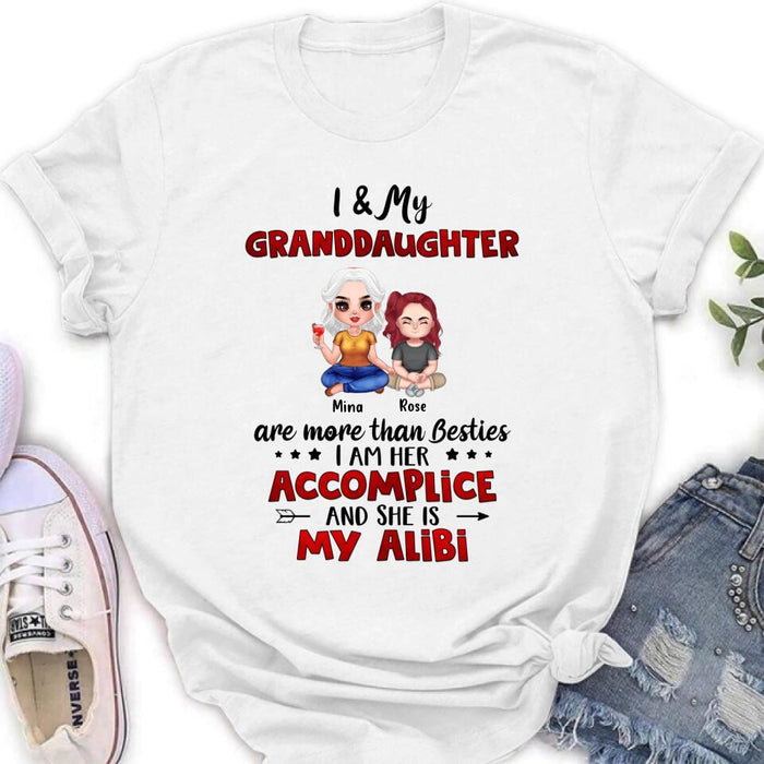 Personalized Grandma & Grandkids T-shirt - Gift Idea For Grandma/ Grandkid - I & My Grandkids Are More Than Besties