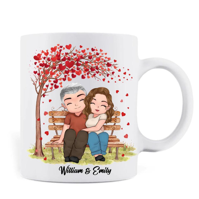 Custom Personalized Couple Coffee Mug - Mother's Day Gift For Wife From Husband - The Day I Met You