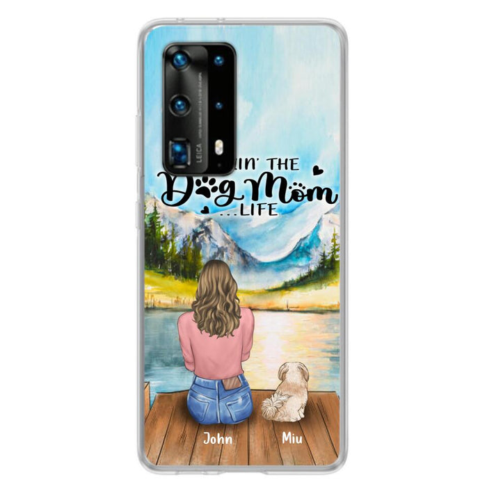 Custom Personalized Dog Mom Phone Case - Gifts For Dog Lover With Upto 7 Dogs - Rockin' The Dog Mom Lifess