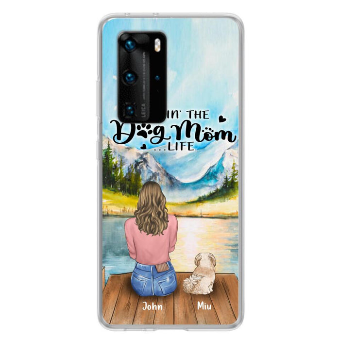 Custom Personalized Dog Mom Phone Case - Gifts For Dog Lover With Upto 7 Dogs - Rockin' The Dog Mom Lifess