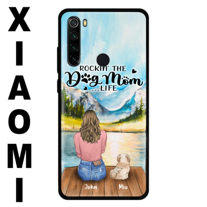 Custom Personalized Dog Mom Phone Case - Gifts For Dog Lover With Upto 7 Dogs - Rockin' The Dog Mom Lifess