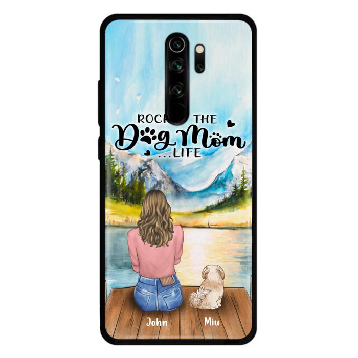 Custom Personalized Dog Mom Phone Case - Gifts For Dog Lover With Upto 7 Dogs - Rockin' The Dog Mom Lifess