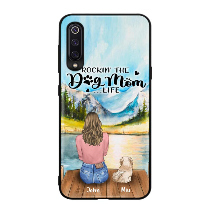 Custom Personalized Dog Mom Phone Case - Gifts For Dog Lover With Upto 7 Dogs - Rockin' The Dog Mom Lifess