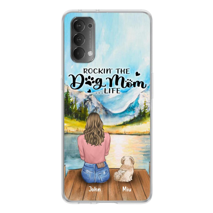 Custom Personalized Dog Mom Phone Case - Gifts For Dog Lover With Upto 7 Dogs - Rockin' The Dog Mom Lifess