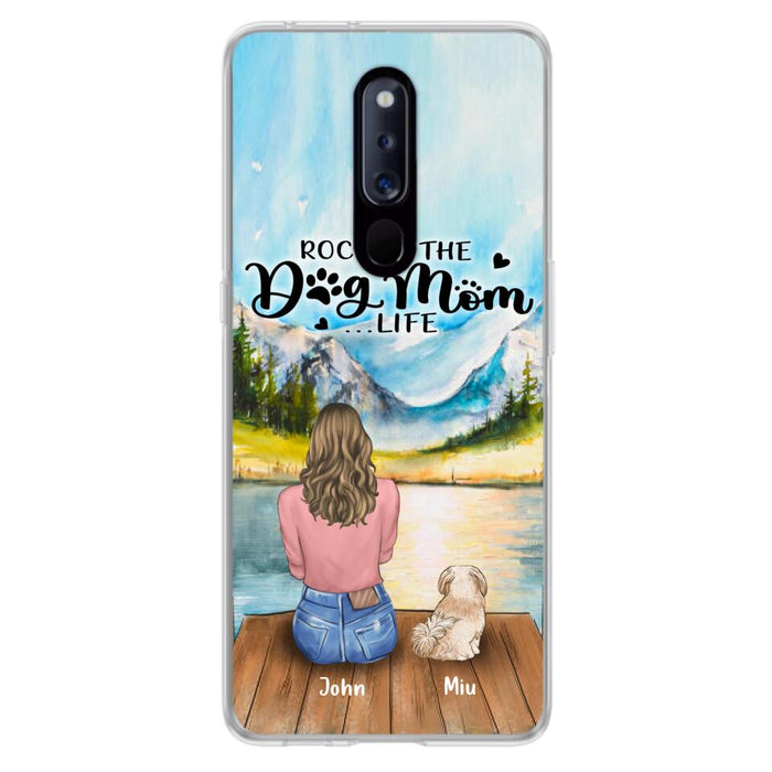 Custom Personalized Dog Mom Phone Case - Gifts For Dog Lover With Upto 7 Dogs - Rockin' The Dog Mom Lifess