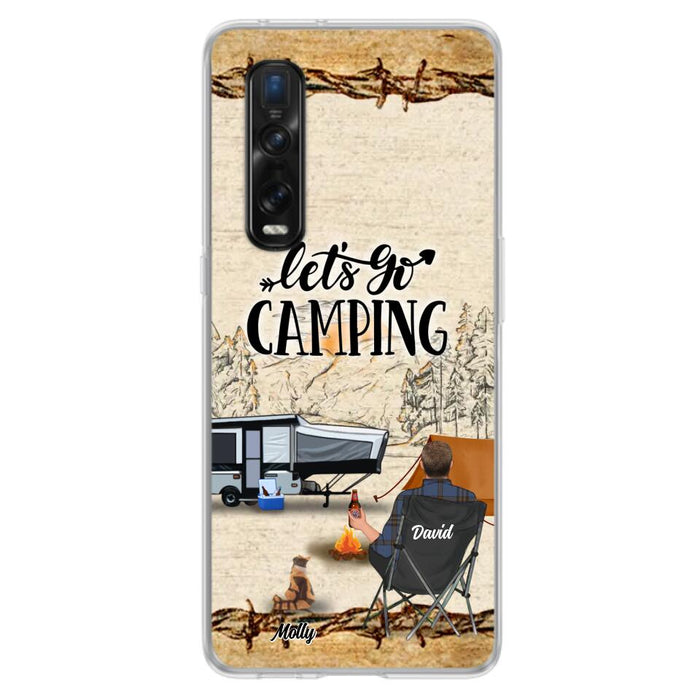 Custom Personalized Camping Phone Case - Gift Idea For Camping Lovers - Couple/Single Man/Woman With Upto 6 Pets - Let's Go Camping - Cases For Oppo, Xiaomi & Huawei