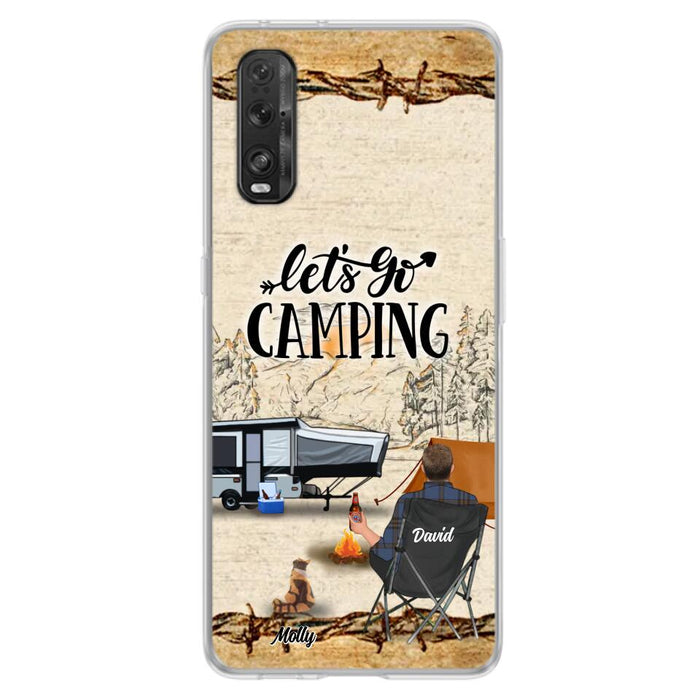 Custom Personalized Camping Phone Case - Gift Idea For Camping Lovers - Couple/Single Man/Woman With Upto 6 Pets - Let's Go Camping - Cases For Oppo, Xiaomi & Huawei