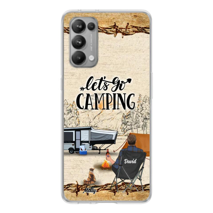 Custom Personalized Camping Phone Case - Gift Idea For Camping Lovers - Couple/Single Man/Woman With Upto 6 Pets - Let's Go Camping - Cases For Oppo, Xiaomi & Huawei