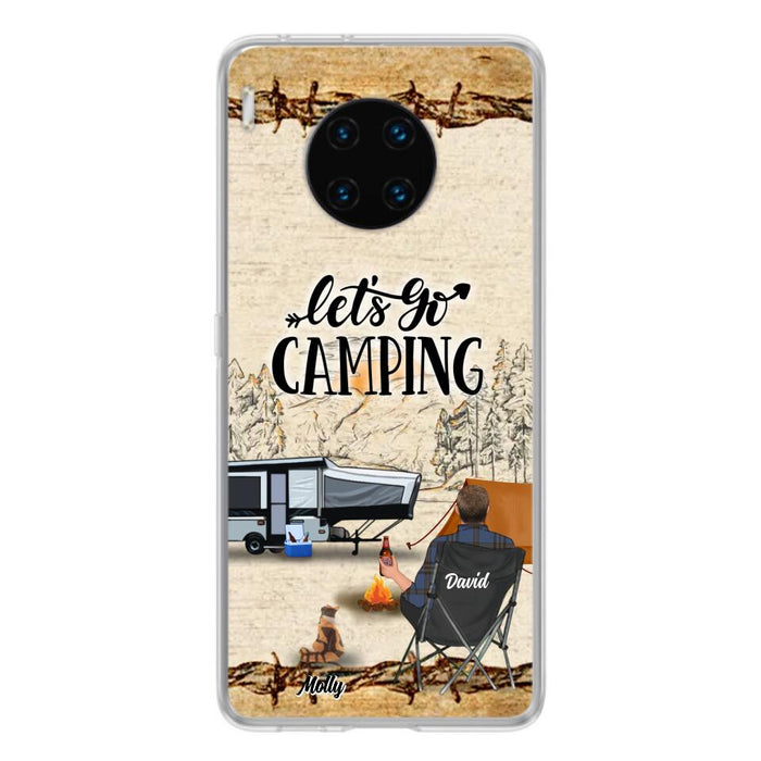 Custom Personalized Camping Phone Case - Gift Idea For Camping Lovers - Couple/Single Man/Woman With Upto 6 Pets - Let's Go Camping - Cases For Oppo, Xiaomi & Huawei